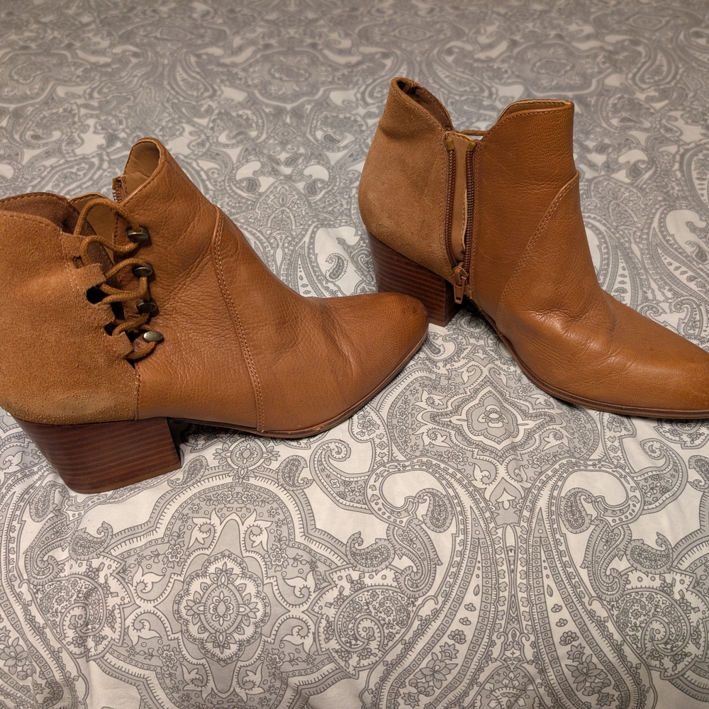 Aldo Brown Leather Ankle Booties